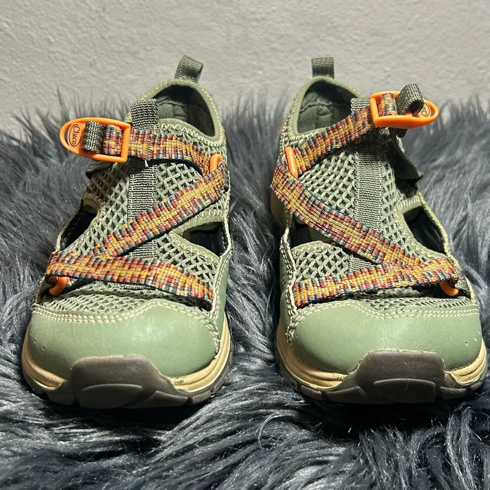 Chaco Odyssey Sport Sandal Kids Olive Green Adventure Sandal Size 3Y